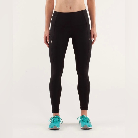 Lululemon Run: Ice Queen 7/8 Tight Black Size 4 - Picture 6 of 12